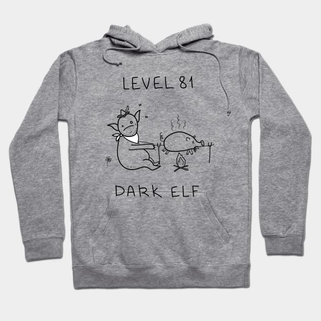 Level 81 Dark Elf - white ($ for SilverCord-VR) Hoodie by droganaida